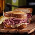 Thinly Sliced Corned Beef Sandwich